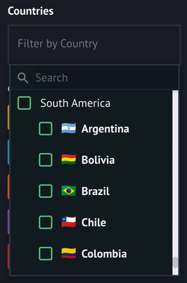 Filter Labels by Country and Continent on LabelRadar (Small)